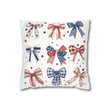 Fourth Of July Faux Suede Square Pillowcase