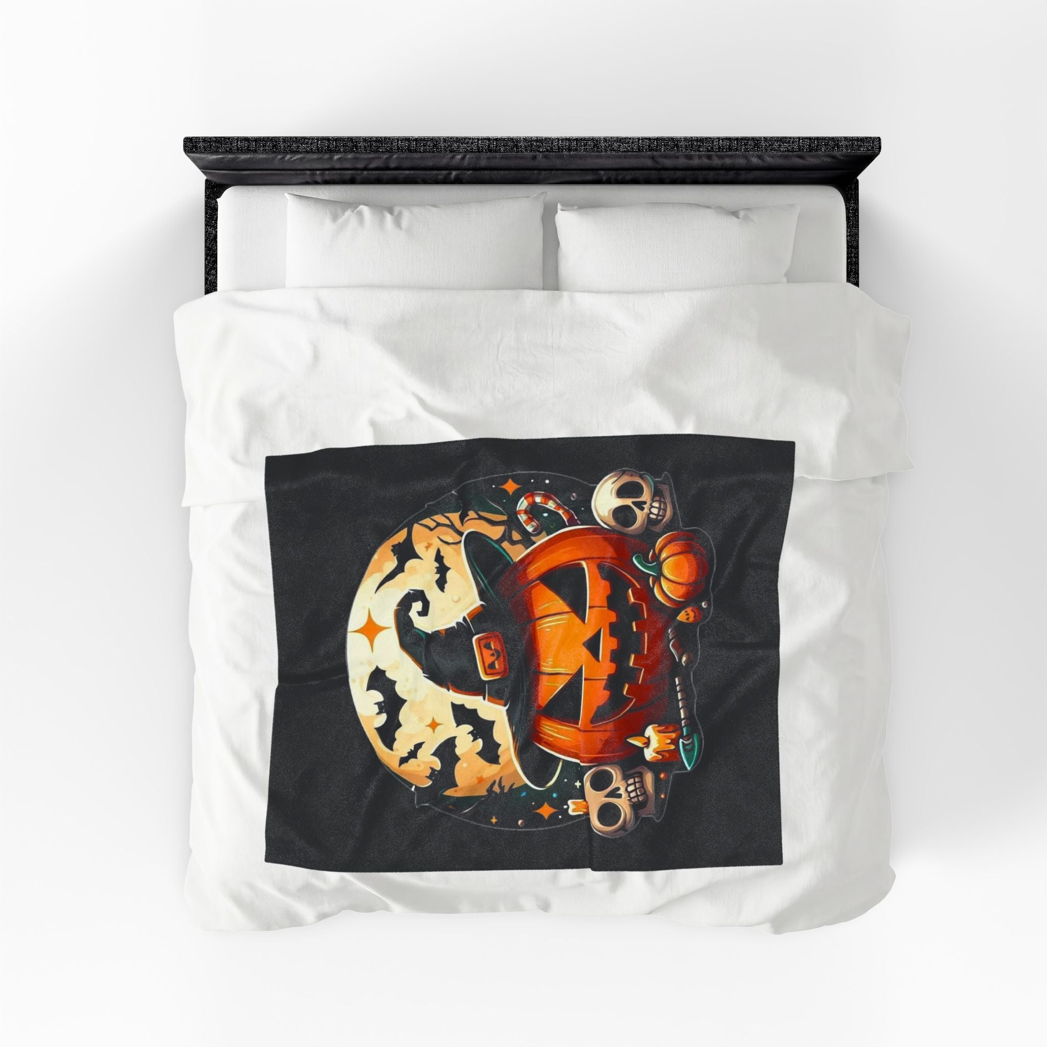 Spooky Pumpkin Plush Blanket