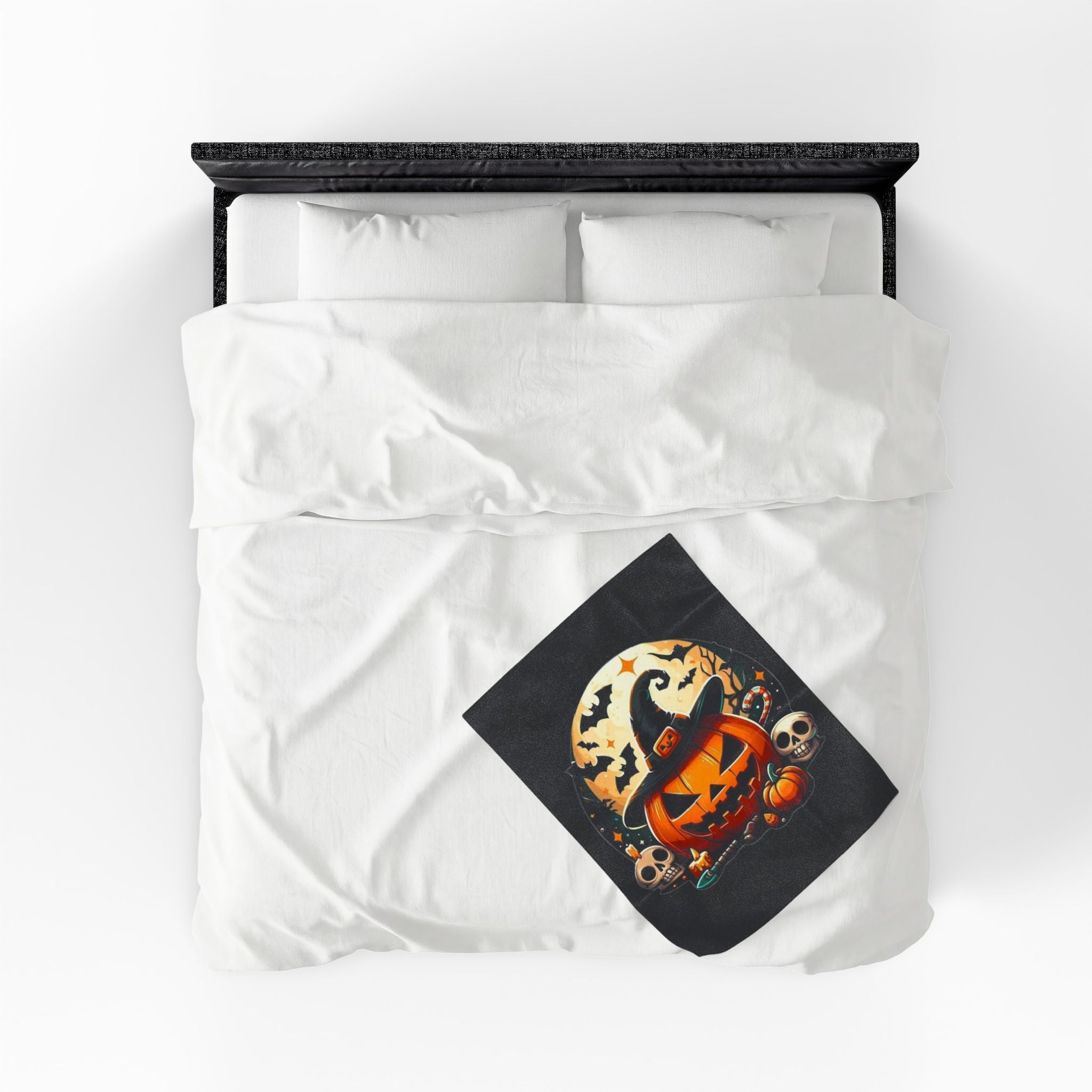 Spooky Pumpkin Plush Blanket