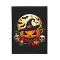 Spooky Pumpkin Plush Blanket