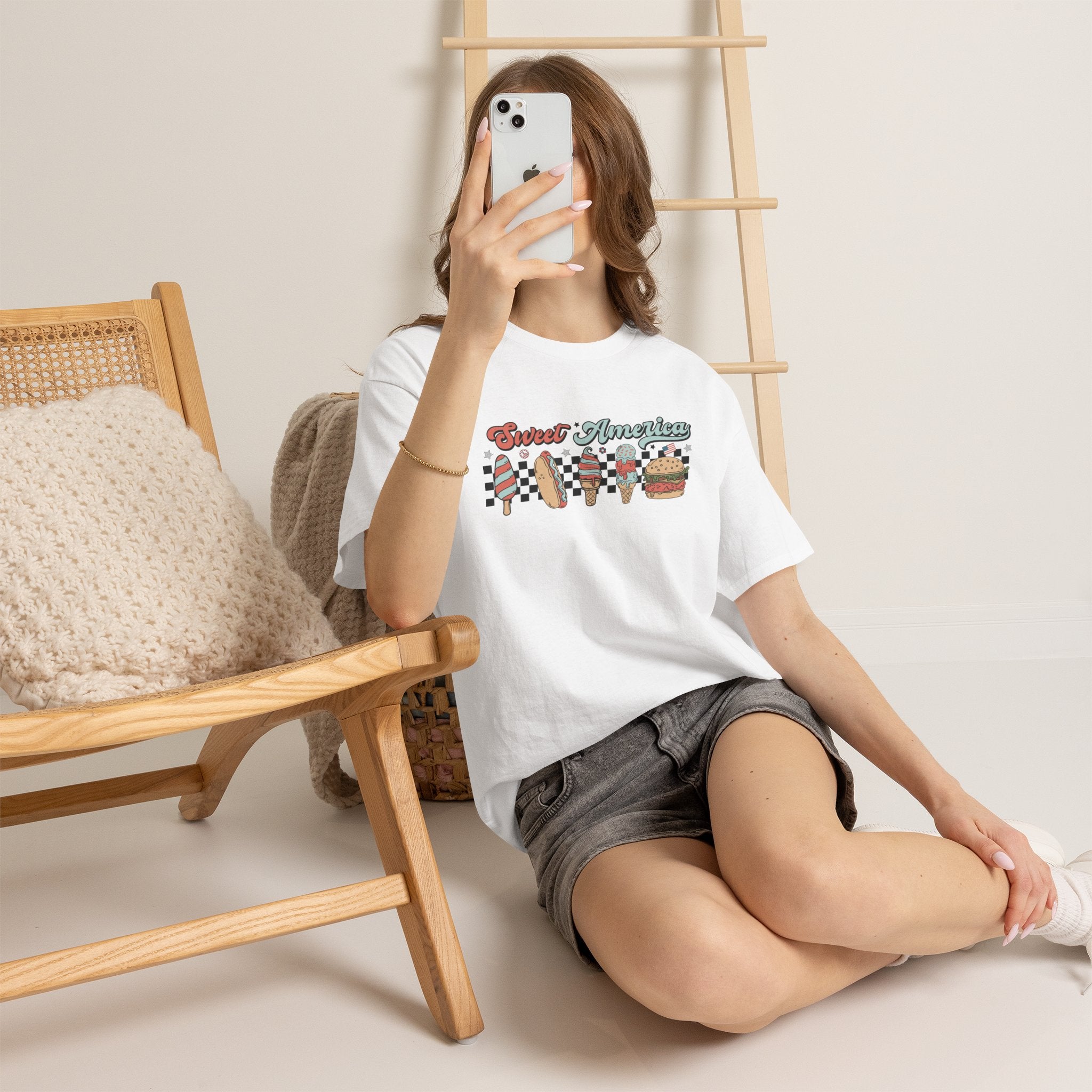 Sweet American Fourth Of July Unisex Heavy Cotton Tee