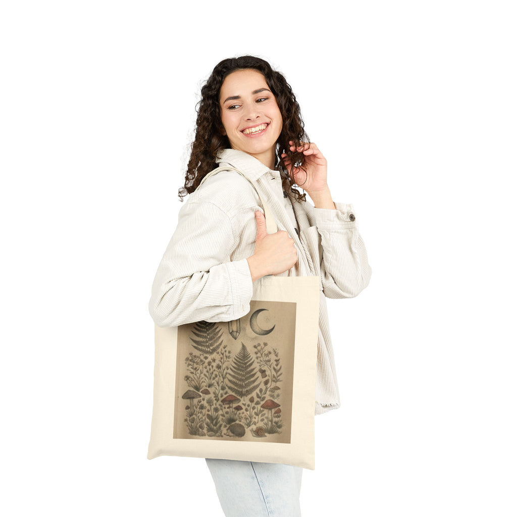 Cotton Canvas Sage & Fern Tote Bag