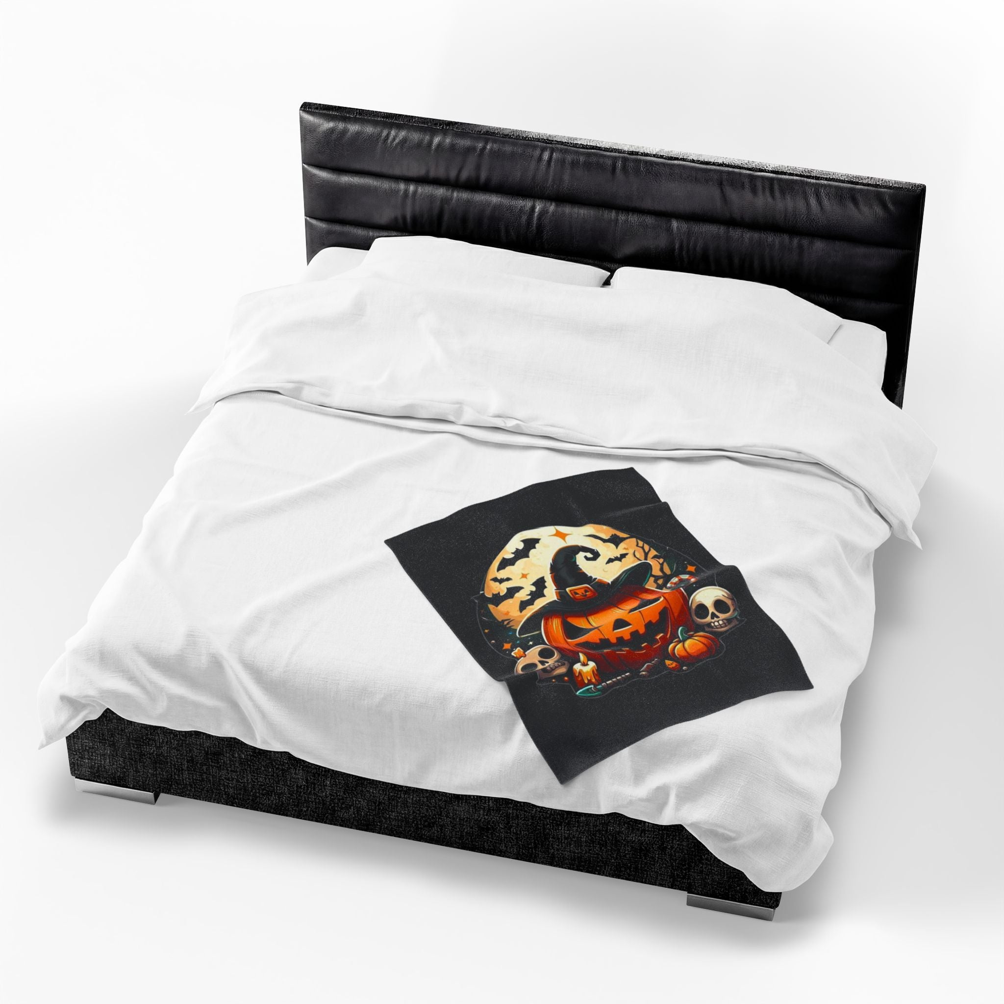 Spooky Pumpkin Plush Blanket