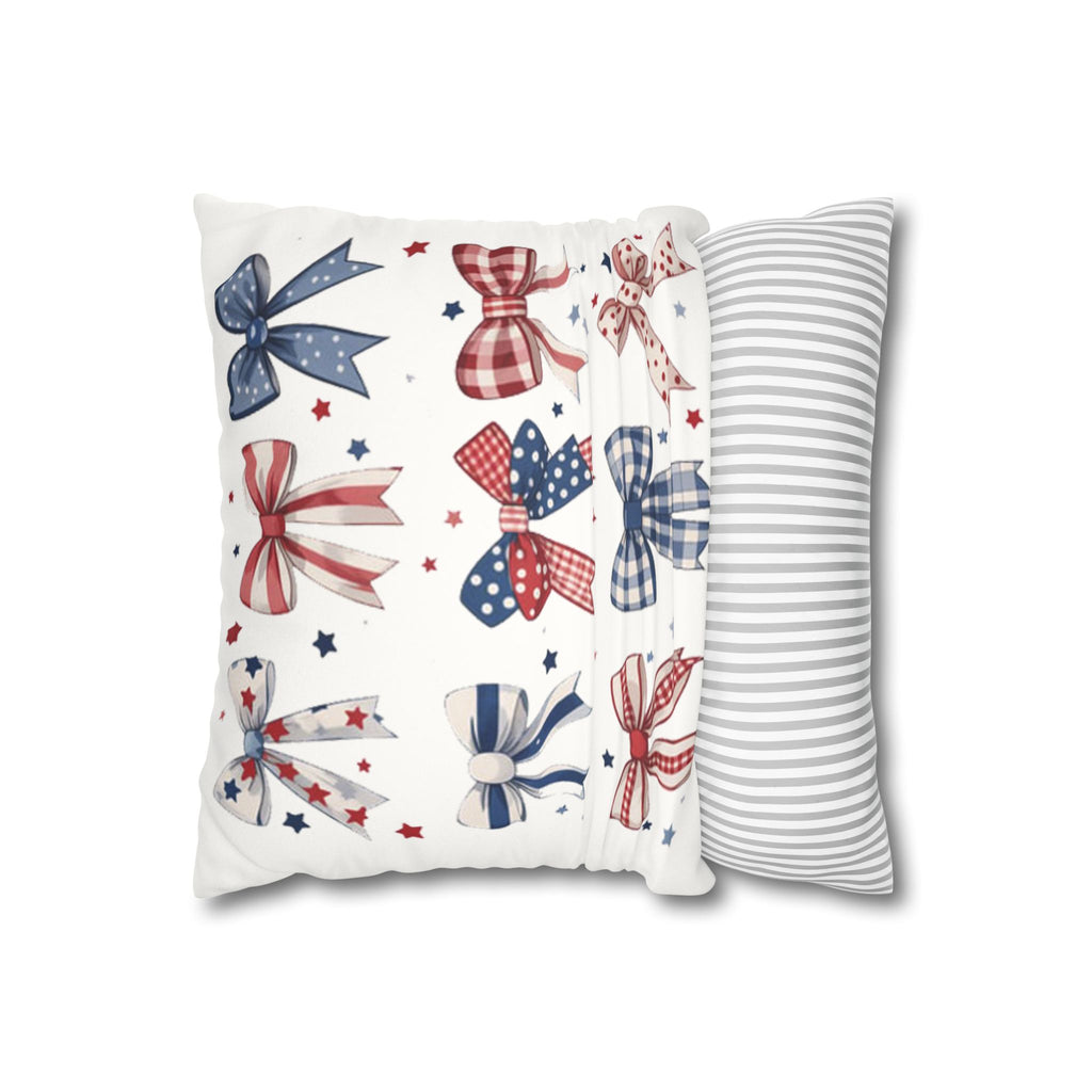 Fourth Of July Faux Suede Square Pillowcase