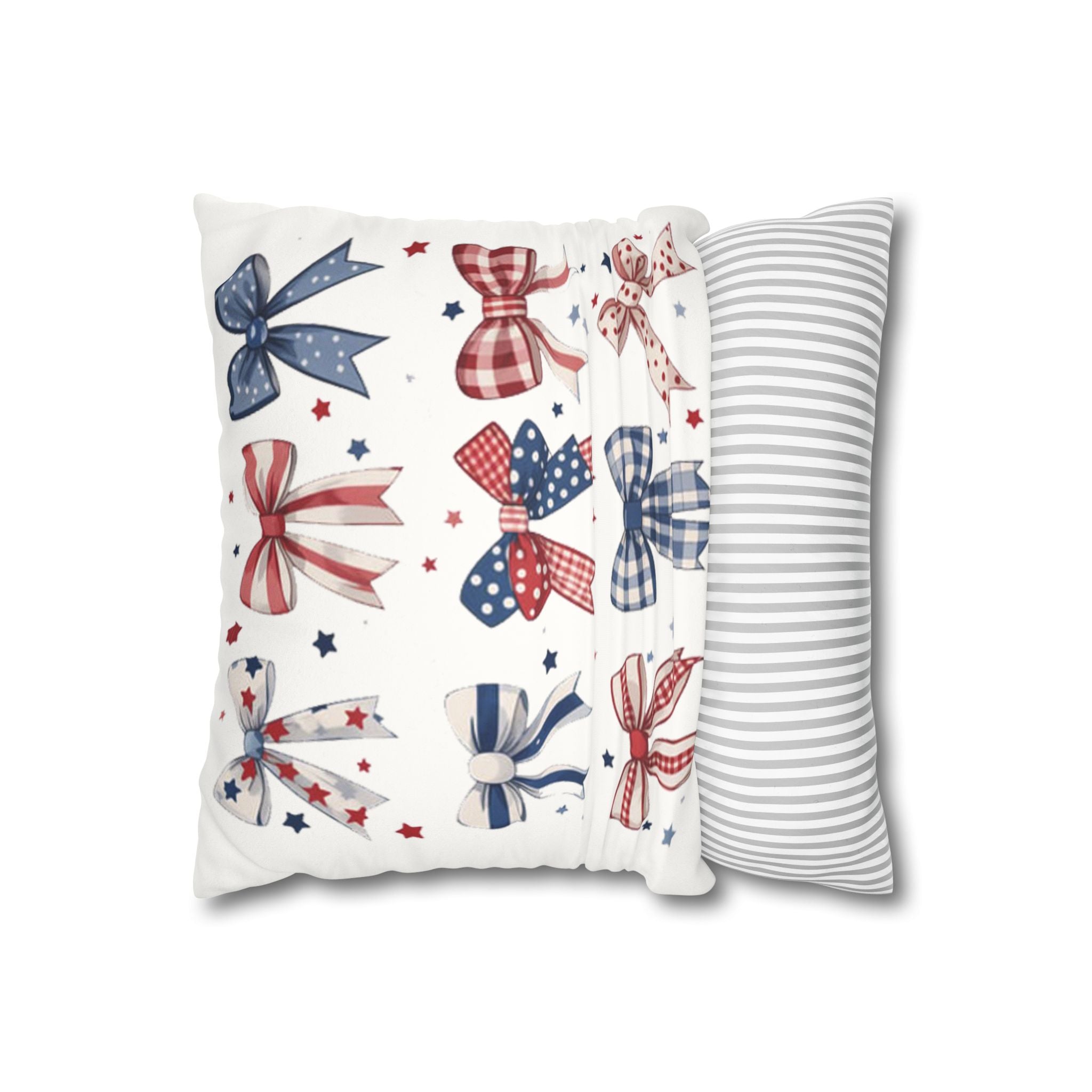 Fourth Of July Faux Suede Square Pillowcase
