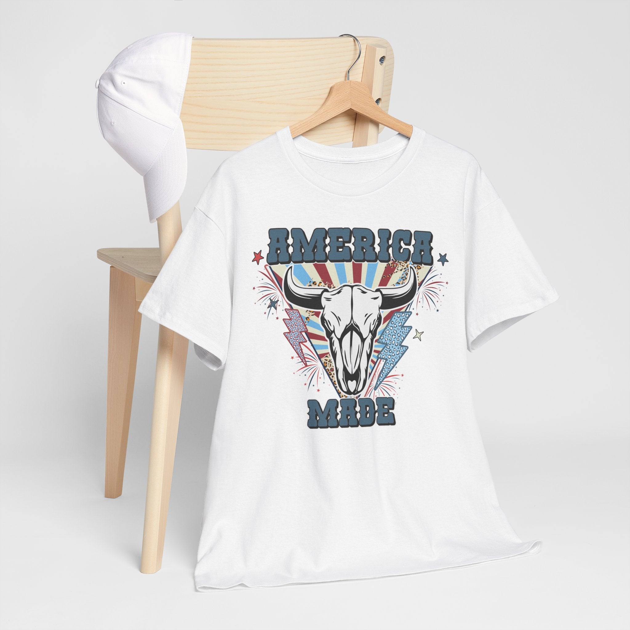 America Made Fourth Of July Unisex Heavy Cotton Tee